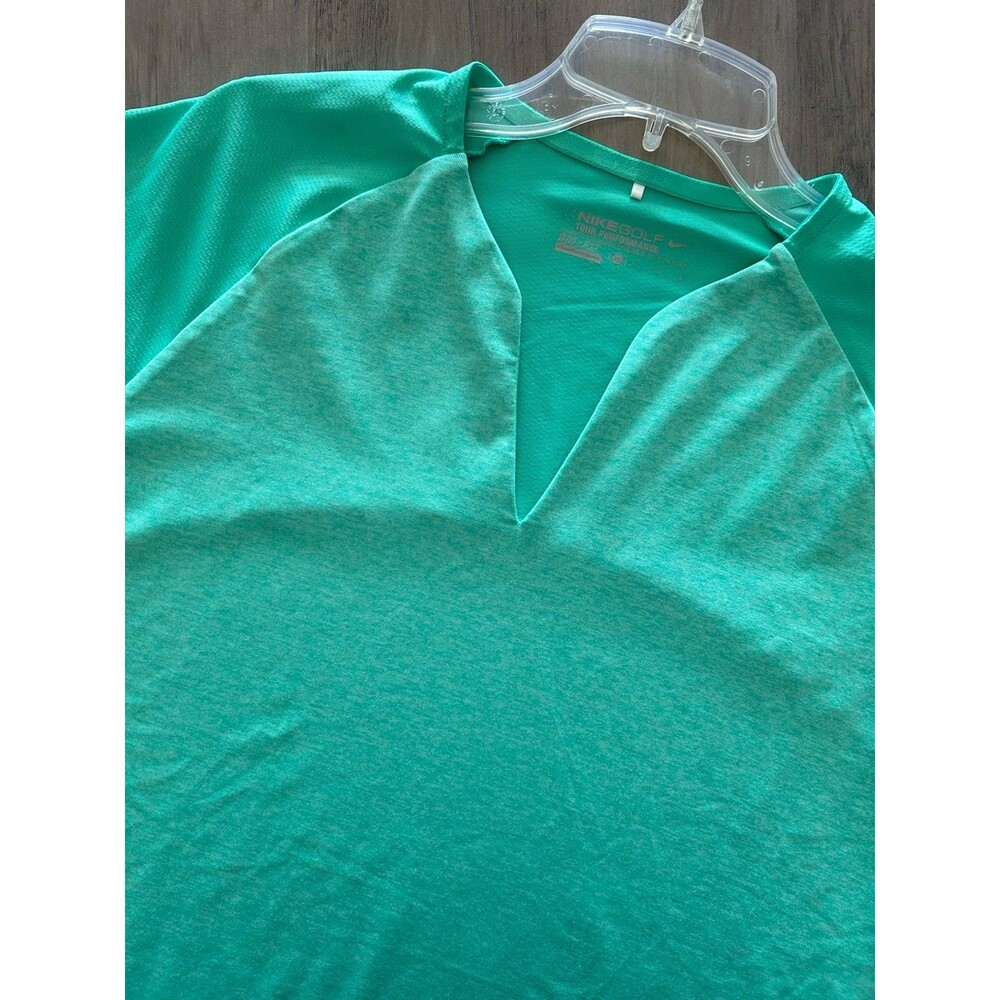 Nike Golf Tour Performance Dri Fit Women's Green Mesh Shirt Size XL
